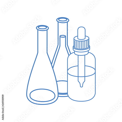 laboratory instruments in white background