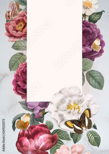 Floral framed card