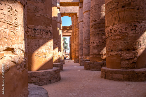 Famous Karnak temple complex of Amon Ra in Luxor photo