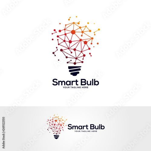 tech lightbulb logo designs concept, creative icon symbol technology logo, bulb logo designs