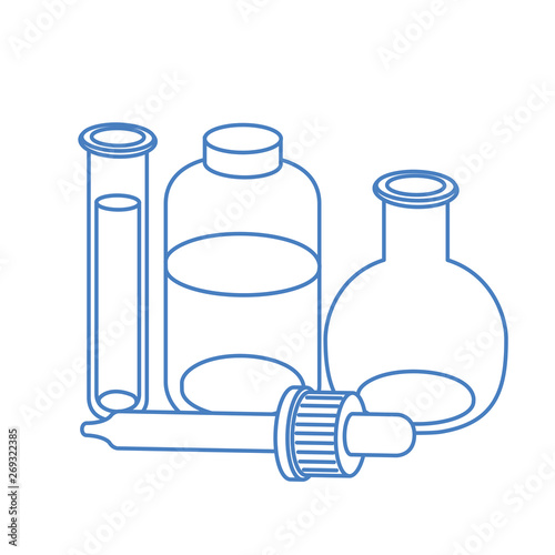 laboratory instruments in white background