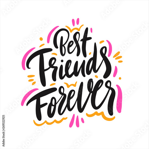 Best Friends Forever Hand Lettering Stock Vector (Royalty Free) 1412376785