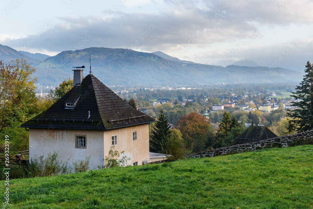 Richterhohe Castle on Monchsberg mountain. Salsburg. Austria