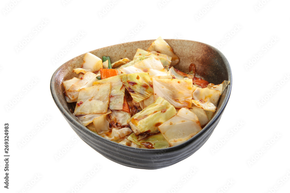 cabbage main dish asian cuisine white background cabbage main dish asian cuisine white background