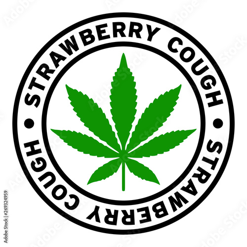 Round Strawberry Cough Marijuana Strain Clipart