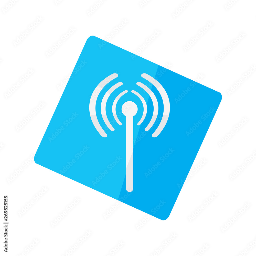 Isolated wifi symbol on a sticker - Vector Isolated wifi symbol on a sticker - Vector