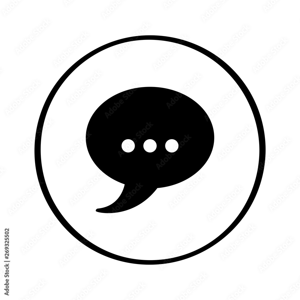 Isolated bubble chat icon on a white background - Vector Isolated bubble chat icon on a white background - Vector