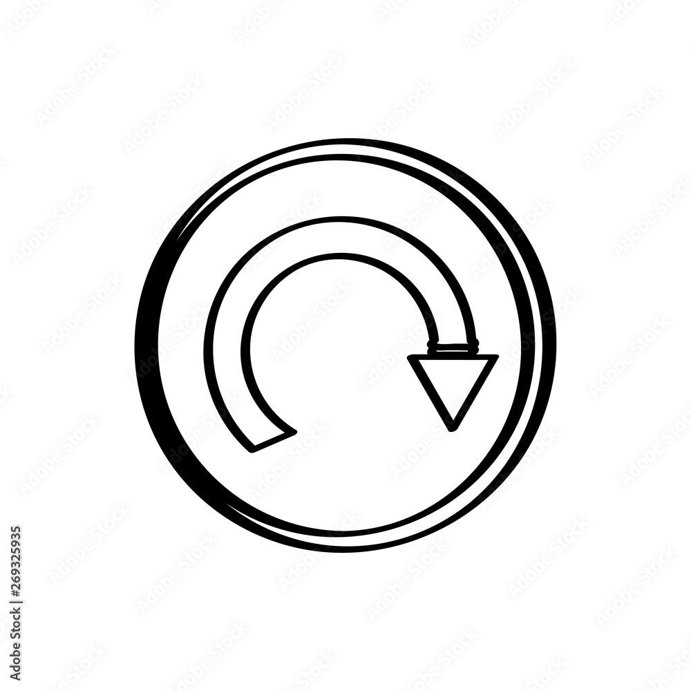 Isolated refresh icon on a white background - Vector Isolated refresh icon on a white background - Vector