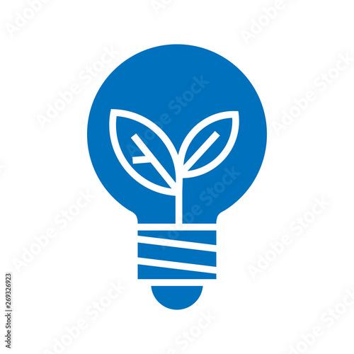 ekologiczna żarówka logo wektor