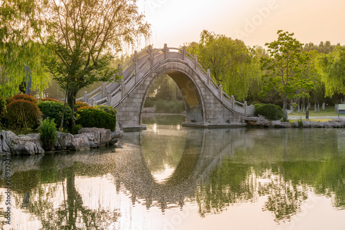 The Beautiful Landscape of Yulong Lake in Xuzhou photo