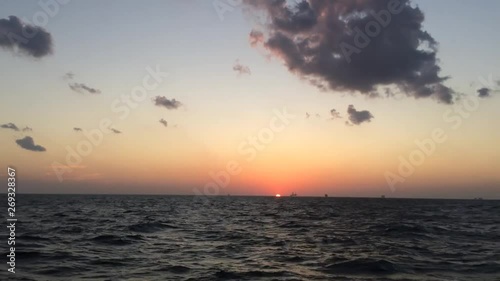 sunset over the sea