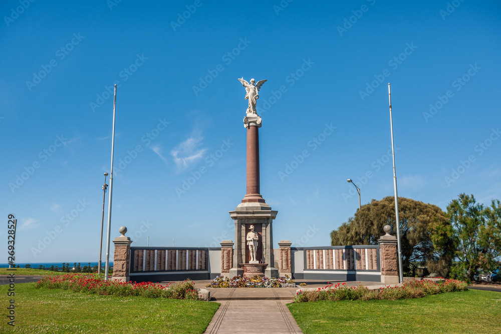Obraz premium Warrnambool War Memorial, also known as the Dirty Angel, Liebig street, Warrnambool, Shipwreck Coast, Great Ocean Road, Victoria, Australia.