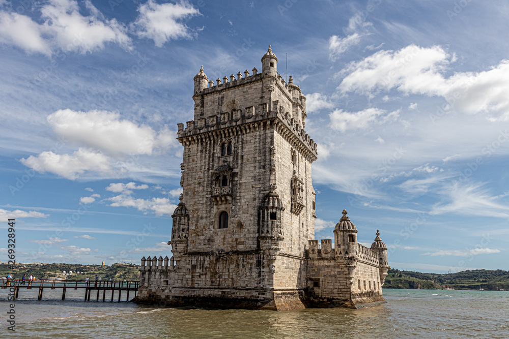 torre de belem tower in lisbon portugal