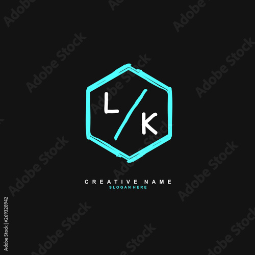 L K LK Initial logo template vector. Letter logo concept