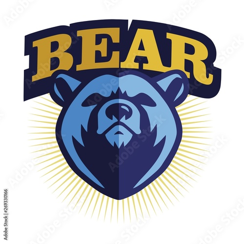 Bear Head Mascot Logo - Vector Design