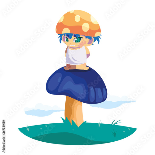 fungu elf in garden magic character