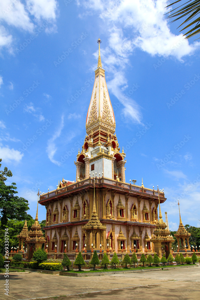 Pagoda at Wat Chalong Temple in Phuket, Thailand.