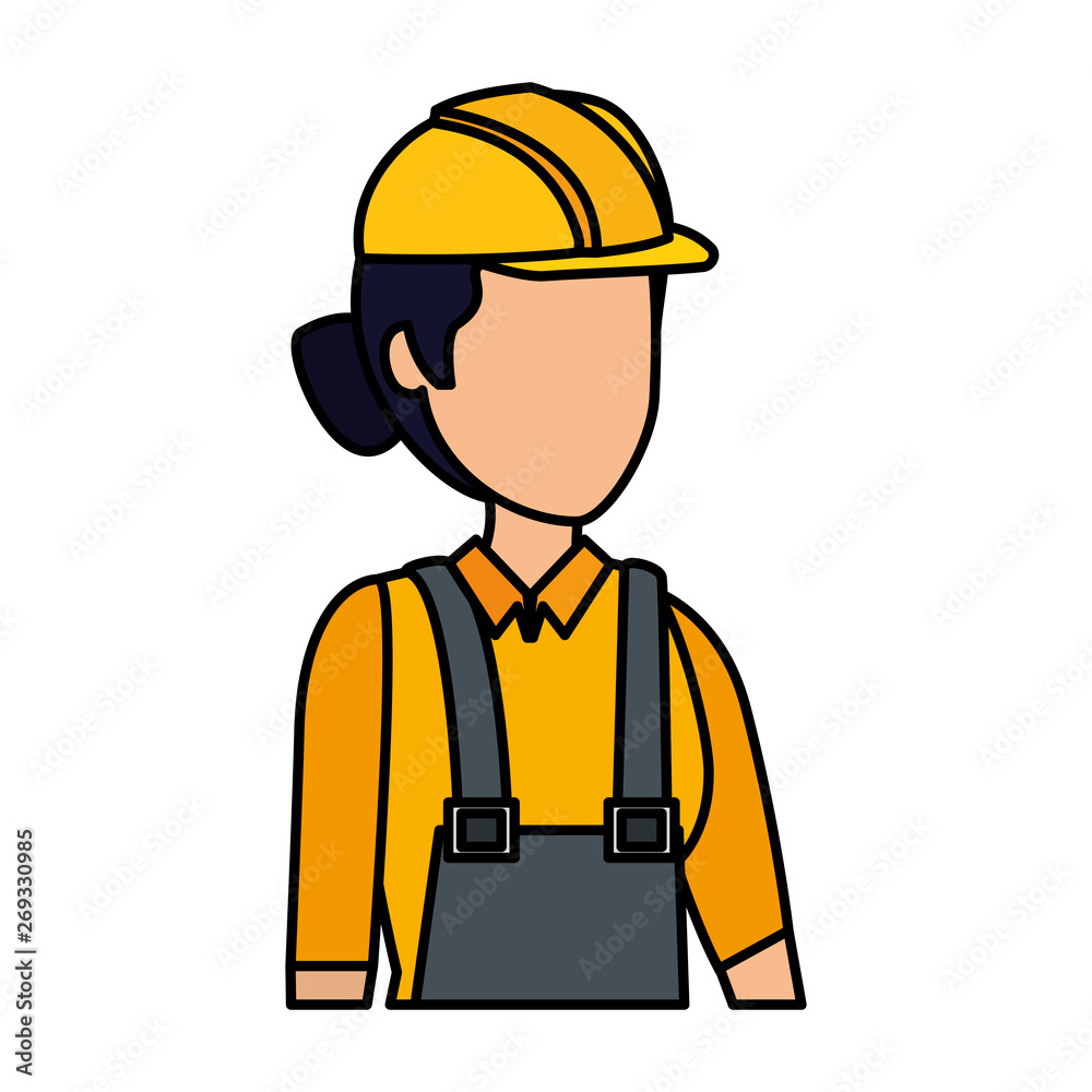 female builder worker with helmet female builder worker with helmet