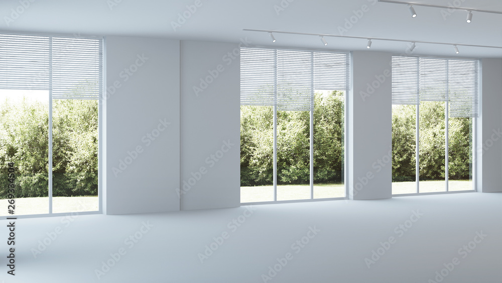Fototapeta premium Modern office interior. Empty room. 3D rendering.