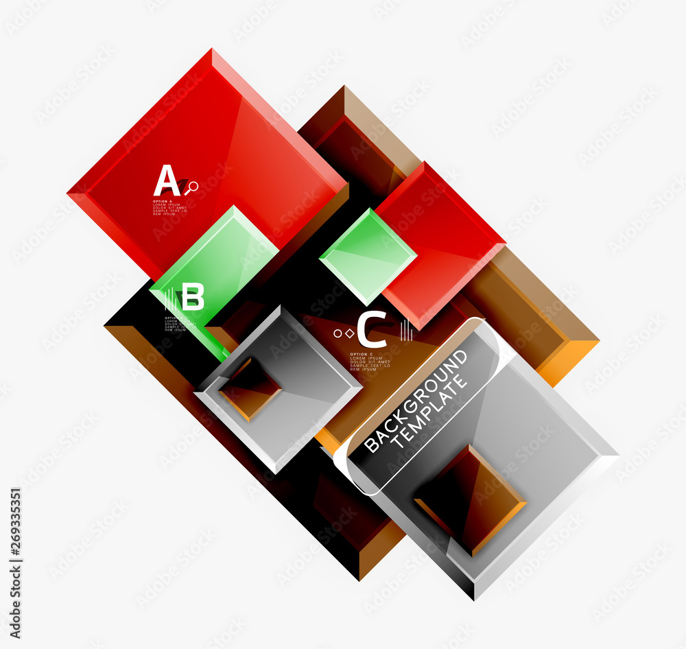 Abstract square composition for background, banner or logo Abstract square composition for background, banner or logo