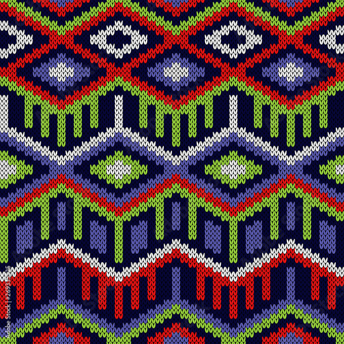 Ornate seamless knitted pattern