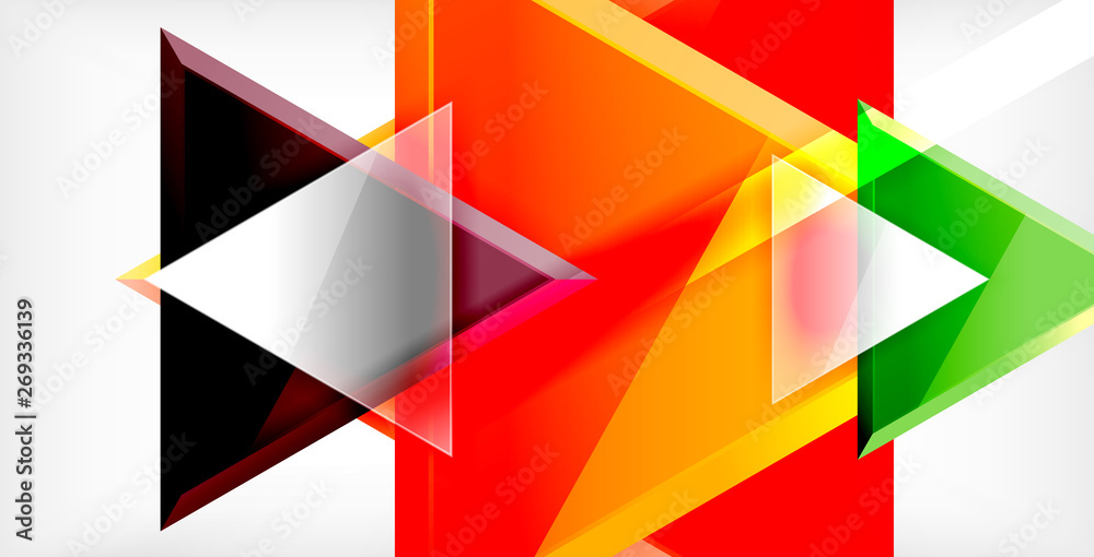 Glossy shiny triangles background Glossy shiny triangles background