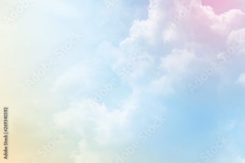 Fototapeta Naklejka Na Ścianę i Meble -  sun and cloud background with a pastel colour