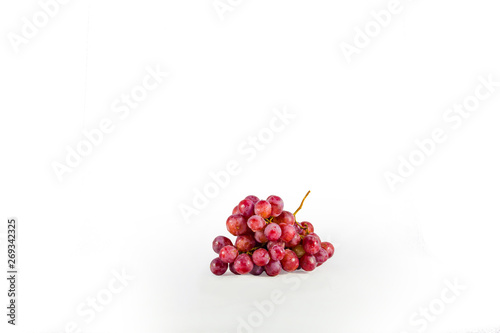 cardinal grapes white background isolated