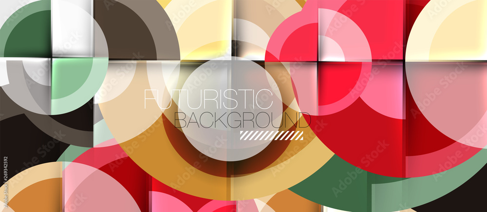 Geometric design abstract background - circles Geometric design abstract background - circles