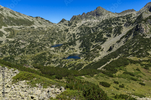 Fototapeta Naklejka Na Ścianę i Meble -  Landscape with Prevalski lakes, Dzhangal and Valyavishki chukar peaks, Pirin Mountain, Bulgaria