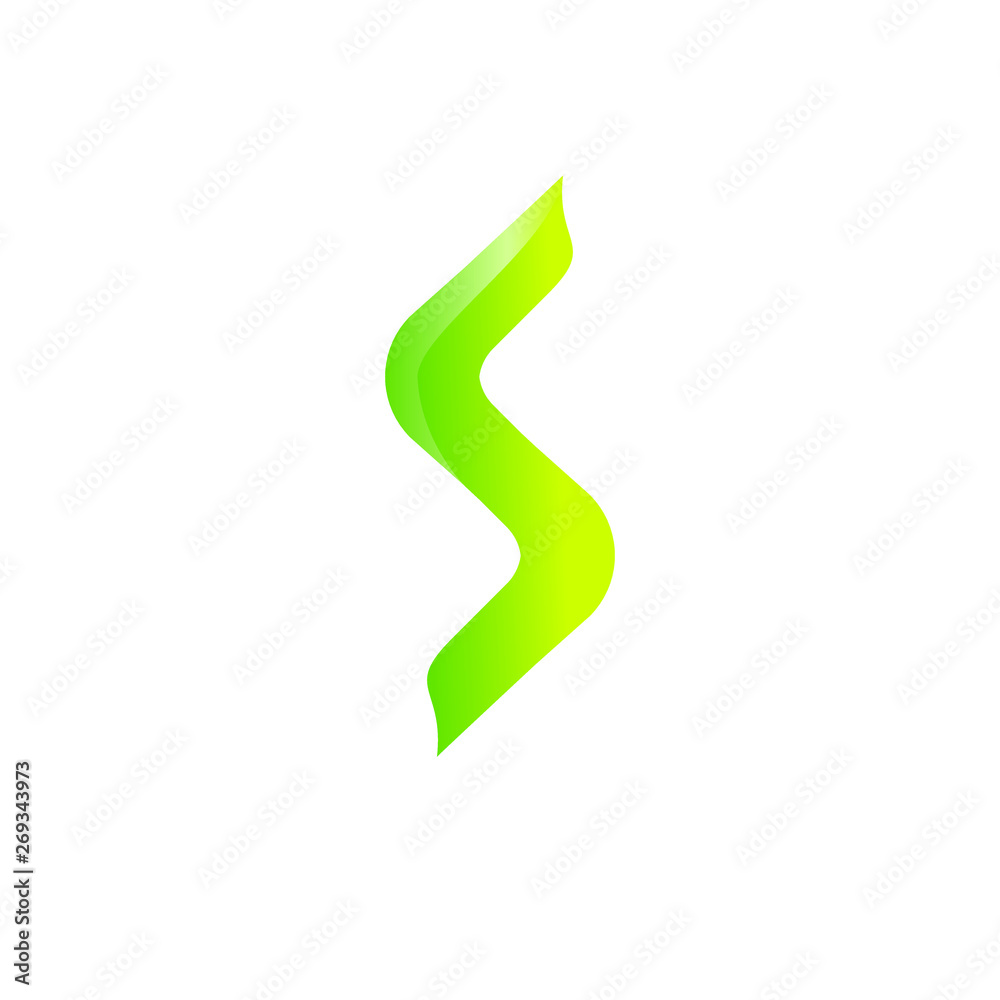 Letter S with Gradient Green Letter S with Gradient Green