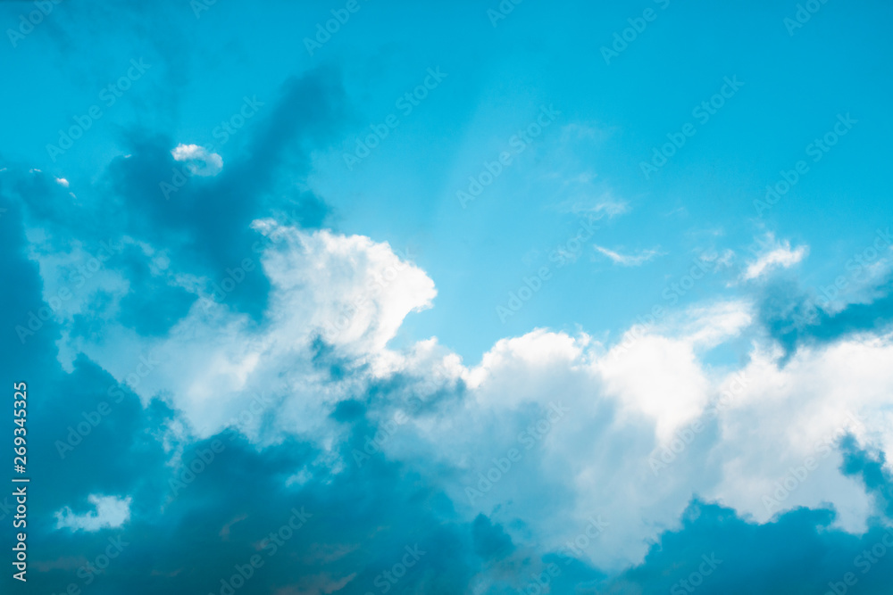 blue sky with clouds and sun blue sky with clouds and sun
