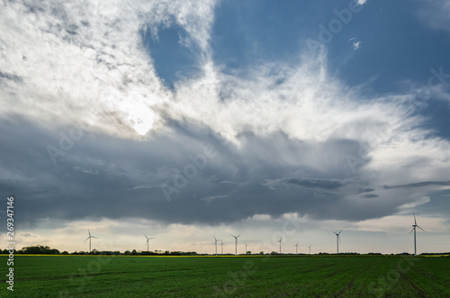CLOUDS IN THE SKY - Stormy weather over green fields © Wojciech Wrzesień