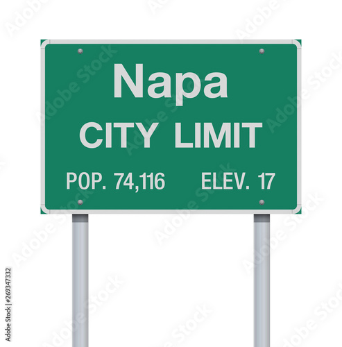 Napa City Limit road sign