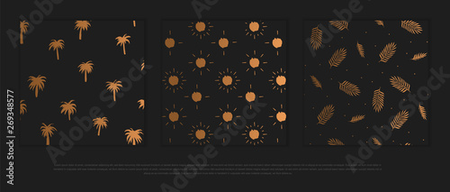 Vector set of design elements, labels and frames for packaging for luxury products in trendy linear style.