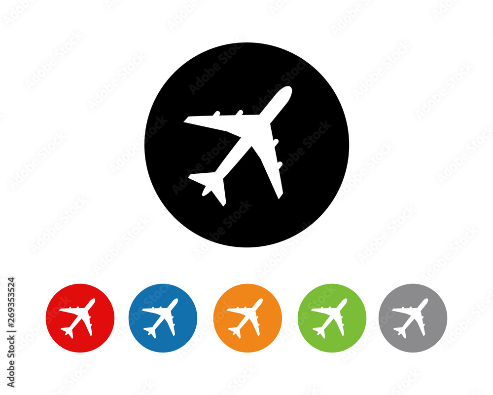 airplane icon flat symbol vector