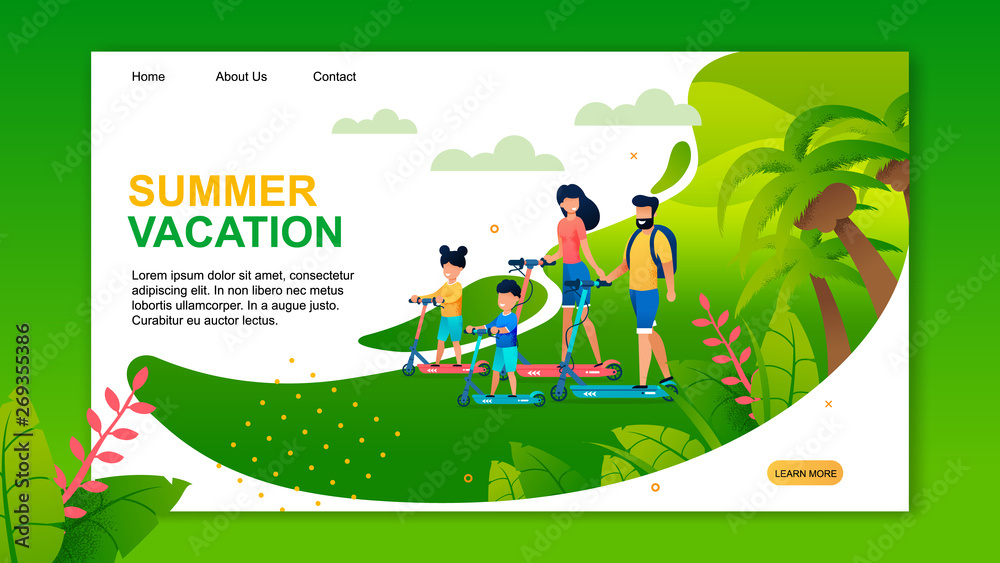 Summer Vacation with Eco Transport Landing Page Summer Vacation with Eco Transport Landing Page