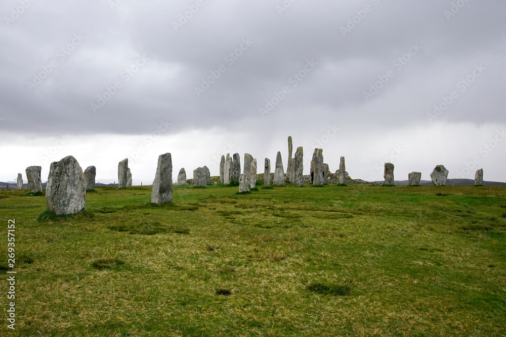 Callanish Standing Stones Steinkreis auf der Insel Lewis in Schottland