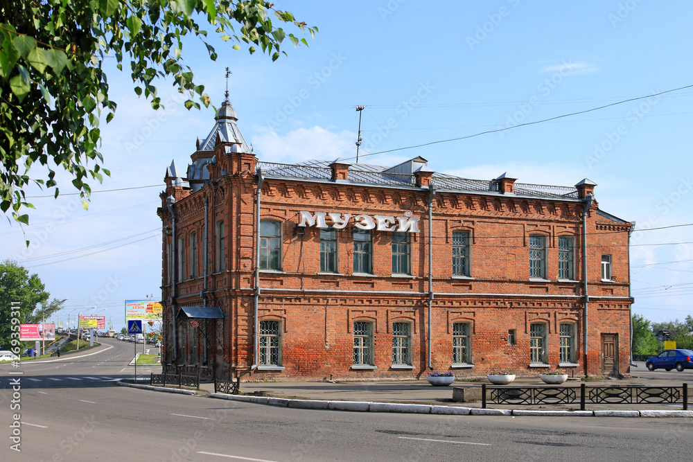 The monument of architecture of the former mansion of the merchant Varvinsky. Now a Museum in the city of Biysk of the Altai territory