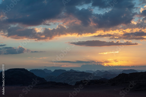 wadi rum desert landscape in Jordan