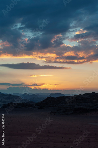 wadi rum desert landscape in Jordan