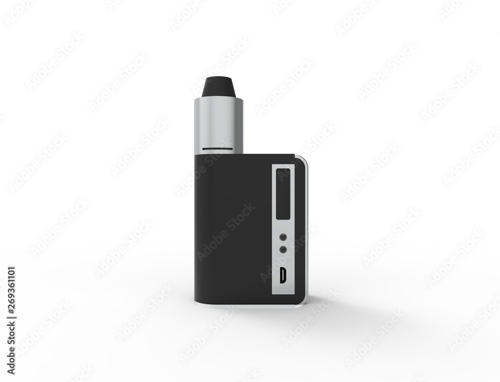 3D rendering of a electronic cigarette isolated in white background 3D rendering of a electronic cigarette isolated in white background