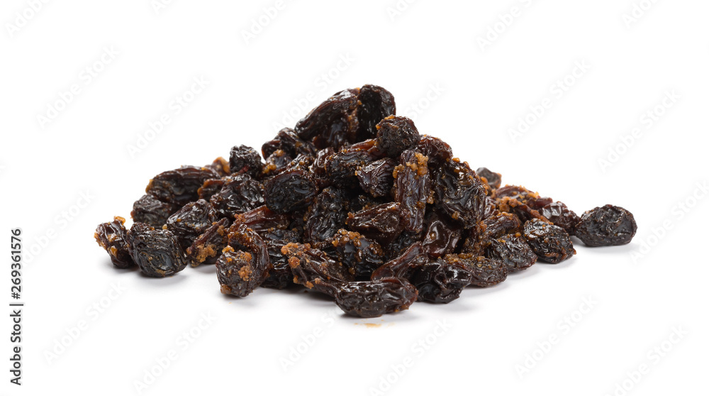 side view raisin on a white background side view raisin on a white background