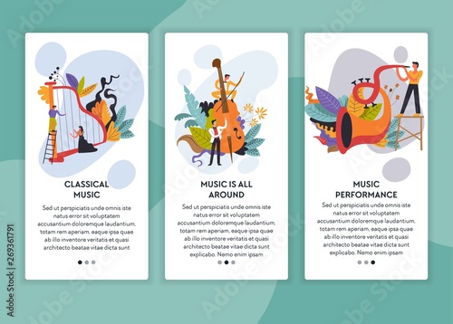 Classical and jazz music performance web pages templates