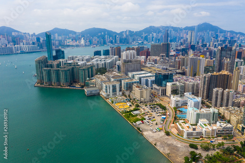 Photography panoramic shot for the city in Hong Kong