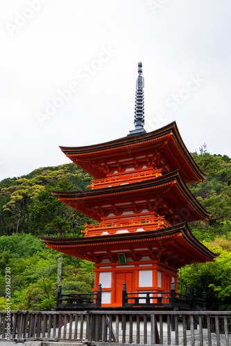 Koyasu-no-to pagoda of Kiyomizu-dera Temple in Kyoto City, Kyoto Prefecture, Japan photo