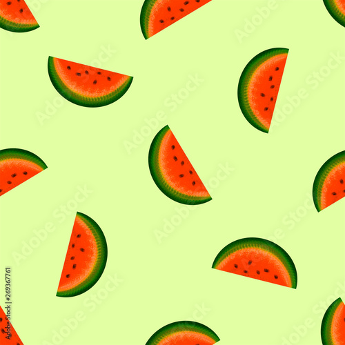 Fototapeta Naklejka Na Ścianę i Meble -  Illustration drawing of watermelon berries