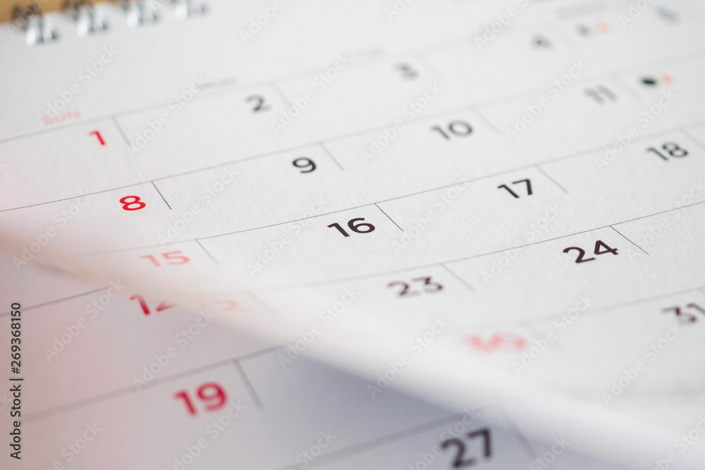 calendar page flipping sheet close up background calendar page flipping sheet close up background
