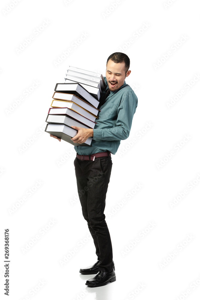 Mature business man's working hard. Isolated on white background. Mature business man's working hard. Isolated on white background.