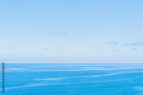 Pacific Ocean -  View of beautiful sky with clear blue sea